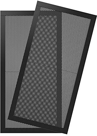 MoKo 120 * 240mm Dust Filter for Computer Cooler Fan, 2 Pack Magnetic Frame PC Fan Dust Mesh PC Cooler Filter Dustproof PVC Cover - Black
