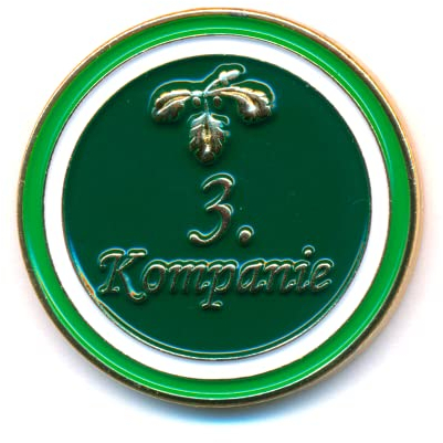 hegibaer Schützenfest Hofstaat 3.Kompanie mit Eichenlaub Metall Button Pin Anstecker 0893