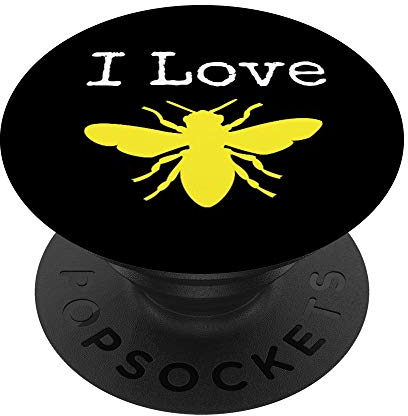 I Love Bees Bee Bumblebee Bumble Bee Black Yellow - PopSockets Ausziehbarer Sockel und Griff für Smartphones und Tablets