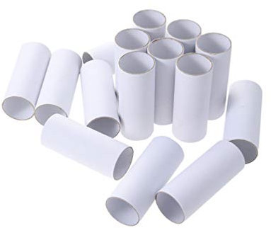 SUPVOX Lot de 12 rouleaux de papier toilette vides pour loisirs créatifs, travaux manuels, projets faits à la main (blanc) Size 1 10 pièces