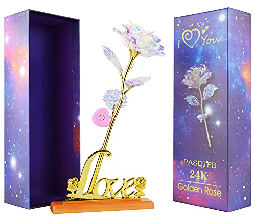 Cadeau Anniversaire Femme Rose Eternelle Coffret Cadeau Femme Rose Galaxy Fleur Eternelle Cadeau Maman Mamie Nounou Soeur Grand Mere Couple Belle Mere Copine Anniversaire Mariage Noel Saint Valentin