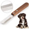 onebarleycorn Couteau à Trimmer pour Main Droitier Couteau à dénuder Professionnel pour Chien avec Manche Ergonomique en Bois