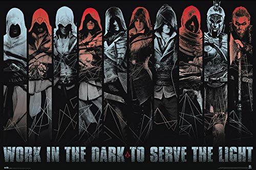 Assassin's Creed Valhalla Poster – Work in The Dark to Serve The Light (91,5 cm x 61 cm)