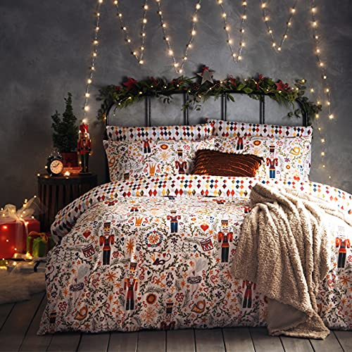 furn. Nussknacker Bettbezug-Set, Polybaumwolle, Multi, Super King