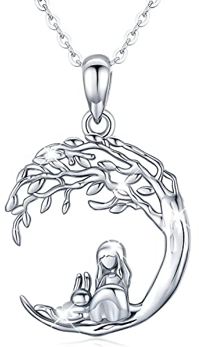 Odinstone Pendentif Arbre de Vie Femme Argent 925 Collier Arbre Famille Bijoux Cadeaux pour Femme Filles Maman Bijoux Mères
