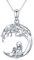 Odinstone Pendentif Arbre de Vie Femme Argent 925 Collier Arbre Famille Bijoux Cadeaux pour Femme Filles Maman Bijoux Mères