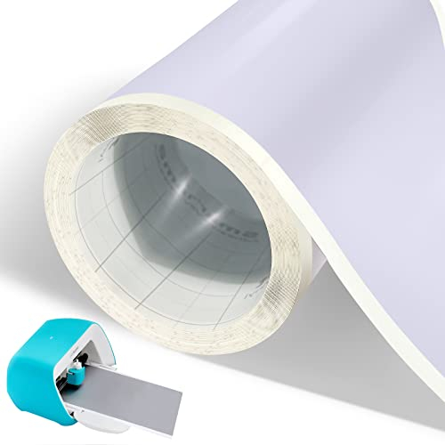 Smart Vinyl Permanent für Cricut Joy, 20FT/14cm*600 cm Vinylfolie Plotter, Plotterfolie Selbstklebend, Blätter Transferfolie für Partydekoration, Aufkleber