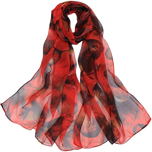 FAIRYGATE Halstuch Damen Seide Sheer Chiffon Tücher und Wraps für Abendkleider Damen leichter weicher Schal für Hochzeit Braut Schultertuch A4113