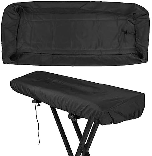 Highdi Piano Keyboard Dust Cover 61 or 88 Keys, Electronic Keyboard Piano Dustproof Cover with Drawstring and Locking Clasp for Electronic Keyboard Protective Case (61 Keys,Black)