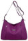 Vllcsla Damen Nylon Umhängetasche Schultertasche Mittelgroße, 11.42 x 8.27 x 4.33, Stoff Elegant Cross Body Bag mit Reißverschluss, Frauen Umhängetasche Wasserdichte Leicht, Lila