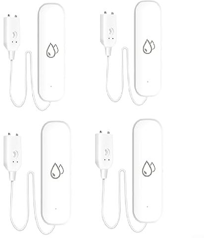 para Tuya Smart WIFI - Alarma de fugas de agua, detector de fugas de agua, con aplicación para Smart Life, notificación de control remoto para cocina, sótano, garaje, sótano, 4 unidades
