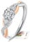 YOEE Rose Gold Engagement Rings for Women Girls, Adjustable Twisted Eternity Promise Ring, Rose Gold Wedding Rings Diamond Ring Women with Cubic Zirconia Birthday Christmas Gifts