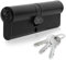 XFORT Matt Black Euro Cylinder Lock 45/55 (100mm), Door Barrel Lock with 3 Keys, Anti-Bump, Anti-Drill and Anti-Pick Door Lock with Key