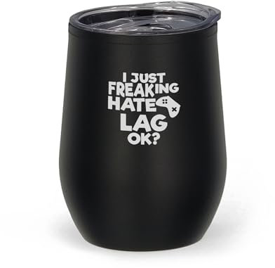 Thermobecher mit Gravur I Just Hate Lag Gamer Gamer