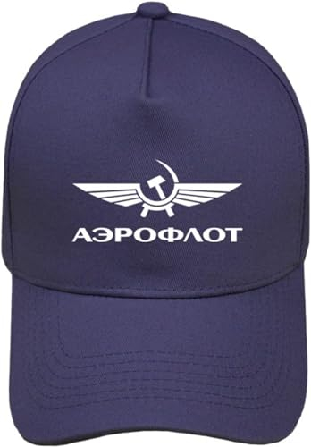 BDJYHACP Baseballkappe Snapback Sonnenhut UDSSR Aeroflot Russian Airlines Baseballkappe Männer und Frauen Mode CCCP Hut Outdoor Sport Männer Frauen
