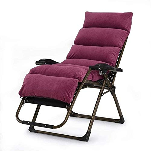 Liegestühle, Sonnenliegen, Liegestühle, Sonnenliege/Schwerelosigkeitsstuhl, übergroßer Klapp-Liegestuhl für den Außenbereich, verstellbarer Gartenstuhl, Heim-Lounge-Stuhl (Brun A) (Lila A) wisdom