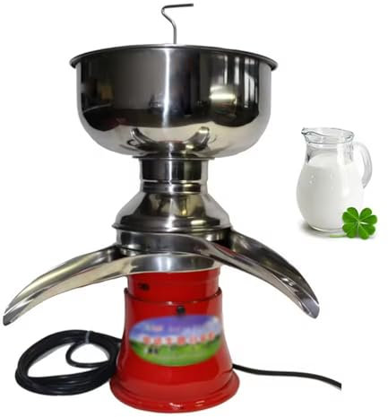 Separatore Di Panna Elettrico Per Uso Domestico In Caseifici, Macchina Centrifuga Per Panna Da Cucina Con Capacità Di 50 L/H, Separatore Centrifugo Per Latte Fresco In Colore Rosso