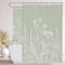Riyidecor Extra breiter Duschvorhang für freistehende Badewanne, dekorativ, florales Design, Rundum-Duschvorhang, Kunstdruck, Polyester, wasserdicht, mit 32 Metallösen, ca. 460 cm x 175 cm (B x H),
