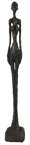 Siunwdiy Giacometti Scultura in Bronzo, Figura Astratta in Bronzo, Decorazione Artistica per Casa e Ufficio,Frau,30CM