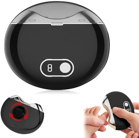 AVCXEC Electric Nail Clippers, Electric Nail Trimmer with 3 Speed, Automatic Nail Clippers with LCD Digital Display&Nail Scraps Storage, Rechargeable Electric Nail Clipper for Adults, Children Elders