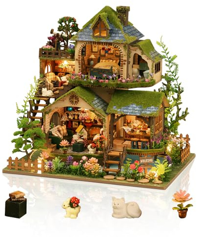 Foyucool Kit DIY Casa Miniatura per Adulti, Avventura al Castello | Kit Artigianale Arredamento Casa Accogliente con Luci LED e Mobili, Idea Regalo per Natale, Compleanno e Festa della Mamma