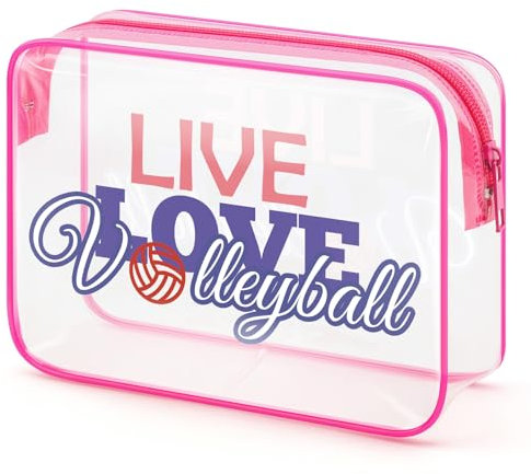 Volleyball-Geschenke für Frauen, Make-up-Tasche, Volleyball-Zubehör, Geschenke für Volleyballspieler, Teams, Geburtstagsgeschenke für Frauen, Ihre beste Freundin, BFF, Bestie, Volleyball-Thema,