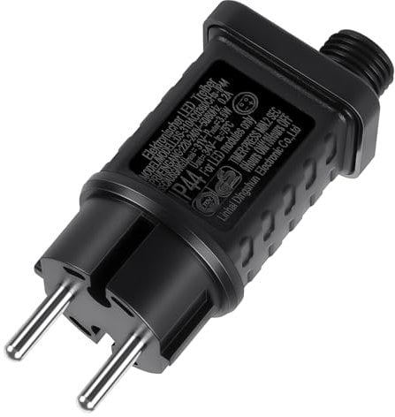 AXFEE 31V 3.6W Fuente de Alimentación LED, Transformador Luces Navidad, IP44 Transformador Luces LED, Transformador Luces Navidad Exterior, 8 Modos, para Luces Navideñas, Luces de Cortina