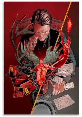 CBEJFGTX TV Series Hannibal Poster Dekorative Malerei Leinwand Wandkunst Wohnzimmer Poster Schlafzimmer Malerei 12x18inch(30x45cm)