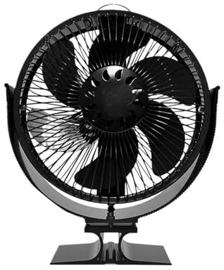 DUNSBY Ofenventilator 6 klingen Wärme Powered Herd Fan Kamin Holz Brenner Leise Fan Hause Effiziente Wärme Verteilung Holz Herd Fan(B)