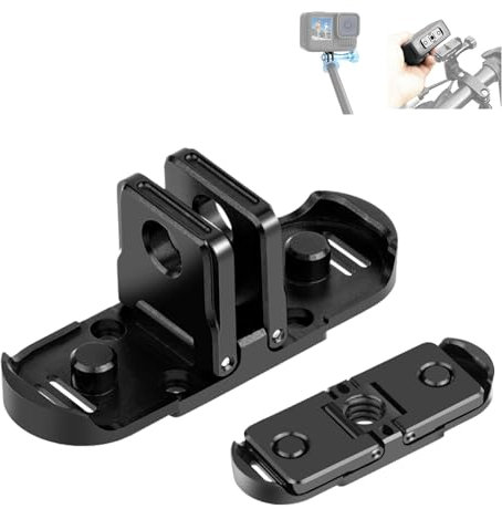 PULUZ Adaptador magnético plegable para trípode para GoPro Hero 12, 11, 10, 9, 8 Max, compatible con trípode, palo selfie y otros accesorios de cámara