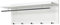 HAKU Möbel Wandgarderobe, Chrom, weiß, Metall - Maße: B 75 x H 30 x T 26 cm, Style: Modern