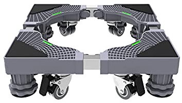 Base de Soporte para Lavadora, Bandeja móvil Multifuncional con Ruedas de 4 x 2, Longitud y Ancho Ajustables de 42 a 68 cm, Altura del Carrito para Secadora y refrigerador de 10 a 12 cm, cocinas