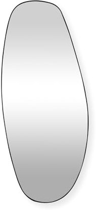SensaHome Leandro Wandspiegel – Organischer Spiegel – Asymmetrisches Design – 120x50 cm – Schwarz