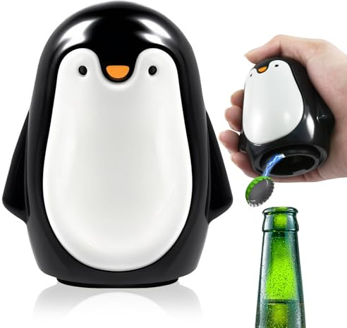 Apribottiglie Magnetico Automatico,Pinguino Apribottiglie a Pressione per Birra Accessori da Cucina Automatici per Casa, bar, Ristorante,Regalo per Uomini e Pensionati