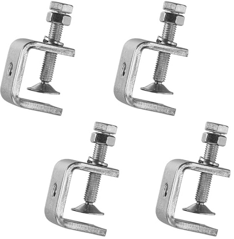Anhoer 4Pcs 304 Stainless Steel C Clamps Heavy Duty Tiger Clamp with Adjustable Wide Jaw Openings 30mm Woodworking Building C Clamps for Woodworking Mount Welding Building Household Desktop
