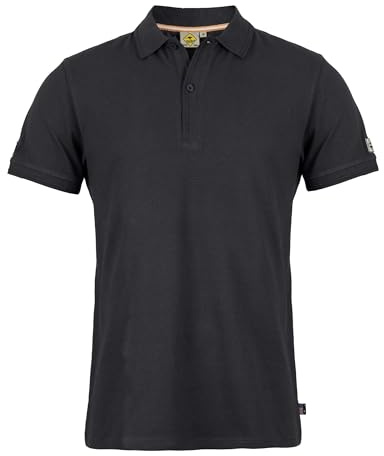 ROADSIGN australia Herren Polo strukturierter Baumwoll-Look mit dezentem Badge