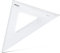 Aristo AR23430 College Dreieck 45° (Hypotenuse 30 cm, Tuschekanten und Facette, Kunststoff) transparent