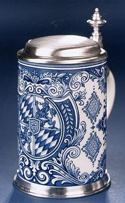Bierseidel Bier-Krug 0,5 L Bayern-Wappen Porzellan