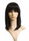 Prettyland Damen natürlich Schwarz Mittellange Glatte Matte wie Echthaar Alltag Damen Frau Bob Perücke black Wig C275