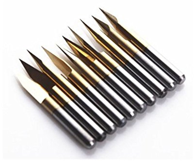 SMO 10 x Titanium – Particules Rigide Métal PCB gravons CNC Router Bit – Outil 30 ° 0.1 mm Astuce