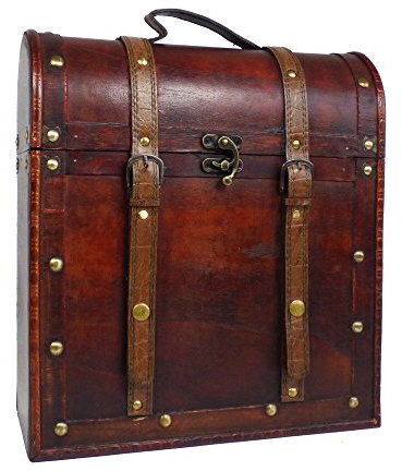 Luxury 3 Bottle Squires Wooden Wine Storage Carrier - Gift idea for Mum, Mothers Day, Memory Box, Christmas, Birthday, Trinkets, Keepsakes