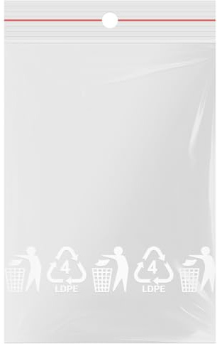 verpacking Druckverschlussbeutel 120 x 170 mm Transparent 50 mµ Polybeutel Zip-Beutel Wiederverschließbare Plastikbeutel Verschlussbeutel (4000 Stück)