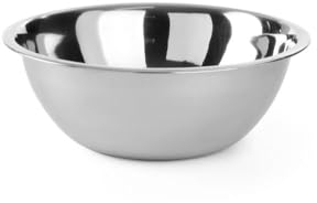 HENDI Rührschüssel, mit abgerundetem Boden, zum Schlagen und Rühren, Teigschüssel, Küchenschüssel, Schüssel, 4,9L, ø300x(H) 118mm, Edelstahl