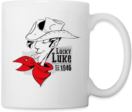 Spreadshirt Lucky Luke Est. 1946 Tasse, One size, Weiß