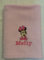 Giftsabc Personalised pink fleece blanket with Minnie Mouse and name baby gift