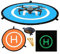 ApexOne Drone Landing Pad, 55cm/21.65in Universal Portable Luminous Waterproof Foldable Helipad for RC Drones Helicopter, DJI Phantom 3/4/Mavic Pro/Inspire, 3DR Solo Drone, Antel Robotic X-star