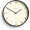 NEWGATE® Mr Clarke Wanduhr | Große skandinavisch inspirierte Sperrholzuhr | 40cm | Gehäuse aus dunklem Holz mit Designer-Dot-Zifferblatt | Modernes minimalistisches Design für Küche