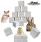 PINVNBY 15 Stück Kaninchen, Lava-Blöcke, Hasenzähne, Schleifstein, Kleintiere, Mineral-Kalziumstein, Kauspielzeug für Hamster, Chinchillas und Papageien