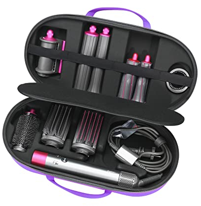 RLSOCO Custodia per Dyson Airwrap/Nuovo Dyson Airwrap Complete/Complete Long Styler HS05 HS01HS08 -misura per 4pcs airwrap coni Lungo o Corto - Viola (Solo custodia,Hair Styler non è incluso)