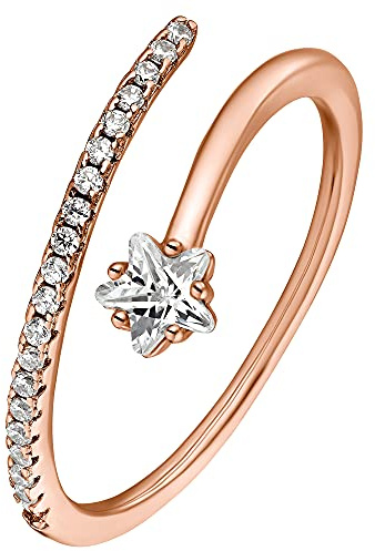 Heideman Ring Damen Jella Edelstahl Zirkonia weiß poliert | Ring mit funkelndem Stein für Alltag und festliche Anlässe, hautfreundlich, nickelfrei, schönes Geschenk für sie